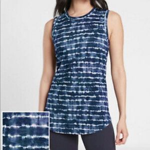 Athleta Breezy Stripe Tank in Navy